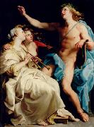 Pompeo Batoni Apollo and two Muses oil painting artist